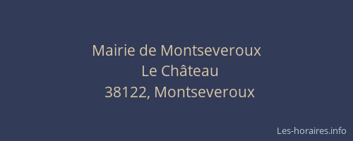 Mairie de Montseveroux
