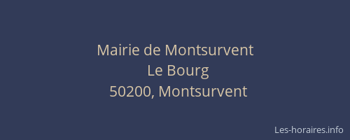 Mairie de Montsurvent