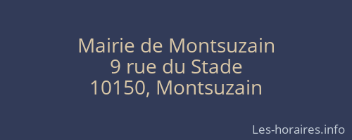 Mairie de Montsuzain