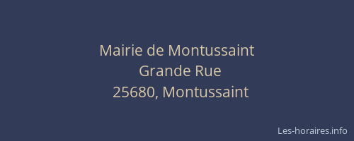 Mairie de Montussaint