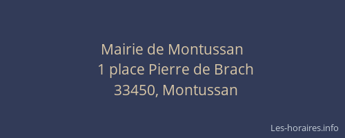 Mairie de Montussan