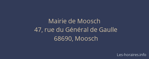 Mairie de Moosch