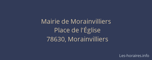 Mairie de Morainvilliers