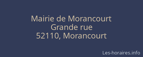 Mairie de Morancourt