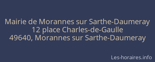 Mairie de Morannes sur Sarthe-Daumeray