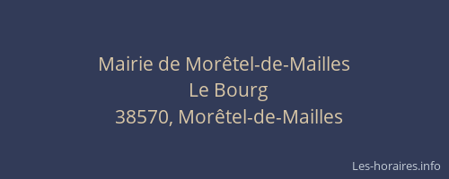 Mairie de Morêtel-de-Mailles
