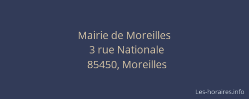 Mairie de Moreilles