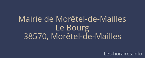 Mairie de Morêtel-de-Mailles
