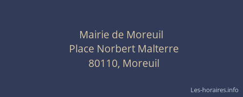 Mairie de Moreuil