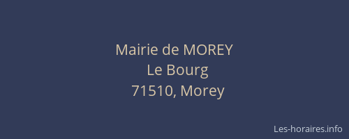 Mairie de MOREY