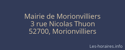 Mairie de Morionvilliers