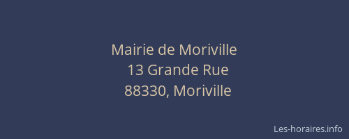 Mairie de Moriville