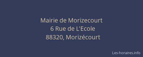 Mairie de Morizecourt