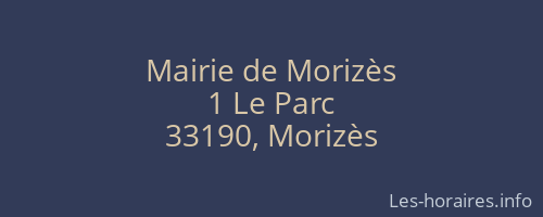 Mairie de Morizès