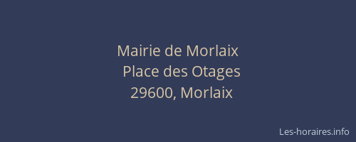 Mairie de Morlaix