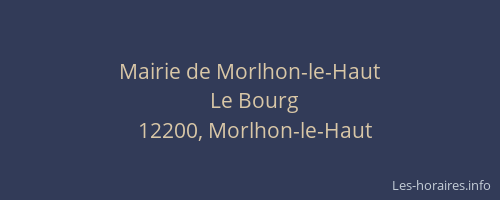 Mairie de Morlhon-le-Haut