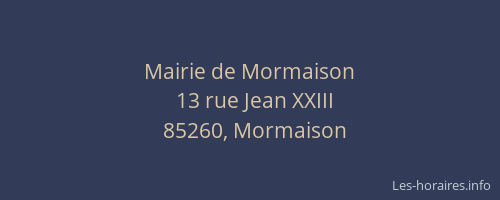 Mairie de Mormaison