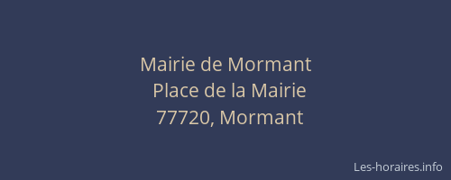 Mairie de Mormant