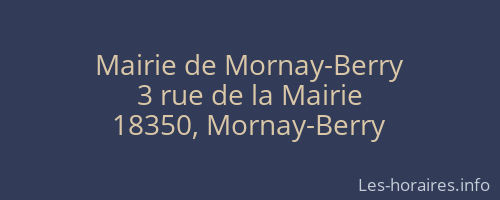 Mairie de Mornay-Berry
