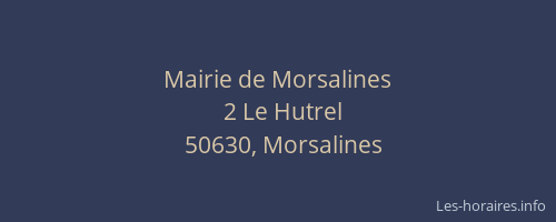 Mairie de Morsalines