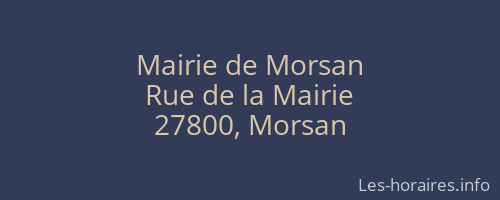 Mairie de Morsan