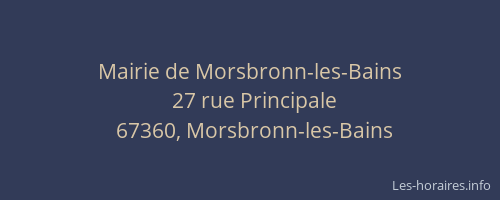 Mairie de Morsbronn-les-Bains