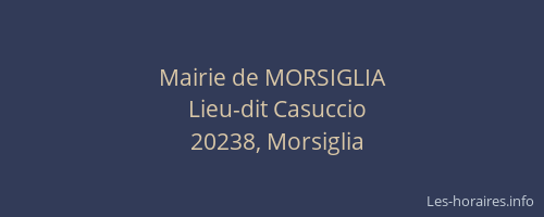 Mairie de MORSIGLIA