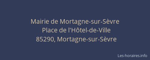 Mairie de Mortagne-sur-Sèvre