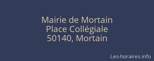 Mairie de Mortain