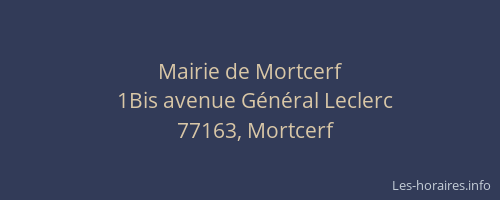 Mairie de Mortcerf