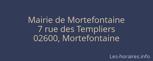 Mairie de Mortefontaine
