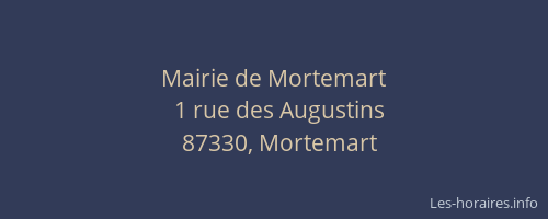 Mairie de Mortemart