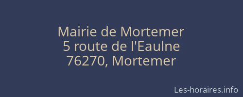 Mairie de Mortemer