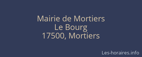 Mairie de Mortiers