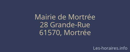 Mairie de Mortrée