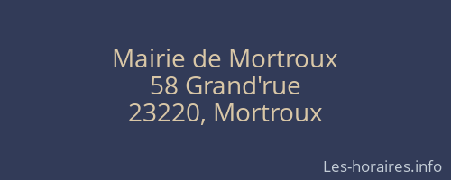 Mairie de Mortroux