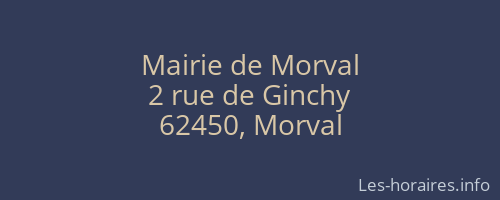 Mairie de Morval