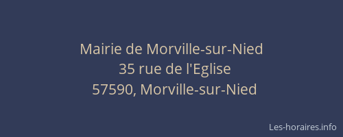 Mairie de Morville-sur-Nied