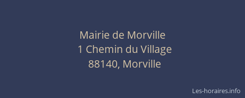 Mairie de Morville