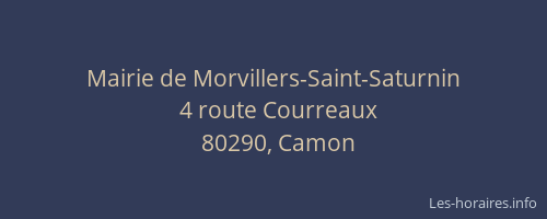 Mairie de Morvillers-Saint-Saturnin