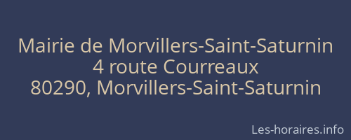 Mairie de Morvillers-Saint-Saturnin