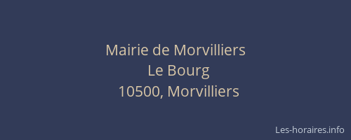 Mairie de Morvilliers