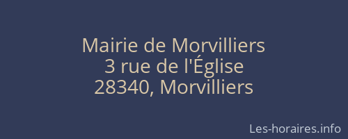 Mairie de Morvilliers