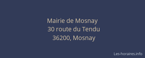 Mairie de Mosnay