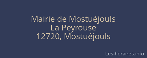Mairie de Mostuéjouls