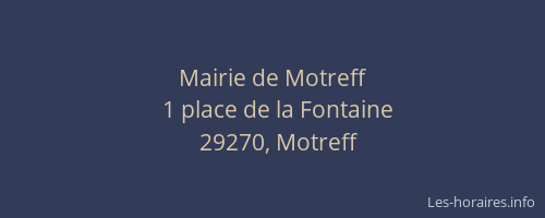 Mairie de Motreff