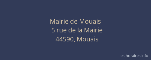 Mairie de Mouais