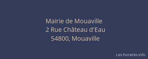 Mairie de Mouaville