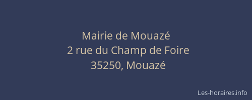 Mairie de Mouazé