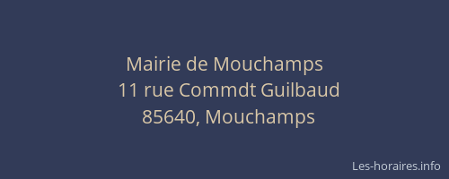 Mairie de Mouchamps